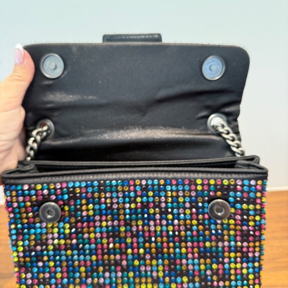 Kurt Gieger Colourful Rhinestone Bag with Black Trim - Picture 6 of 14